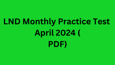 LND Monthly Practice Test April 2024 PDF